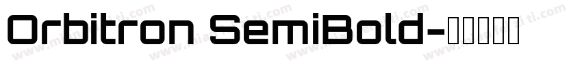 Orbitron SemiBold字体转换